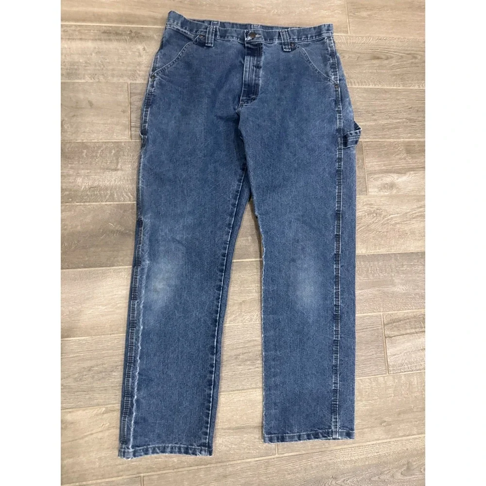 Wrangler 94 Relaxed Fit Jeans Mens 34x32 Blue Straight‎ Leg Denim Cotton Blend